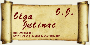 Olga Julinac vizit kartica